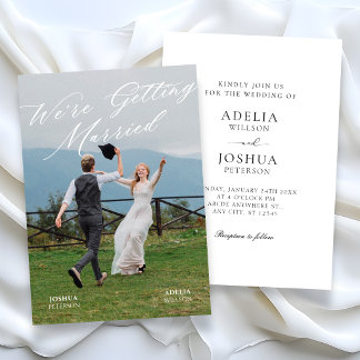 Aesthetic photo wedding invitation 