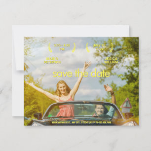 Aesthetic photo wedding poster  save the date