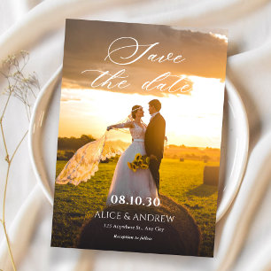 Aesthetic photo wedding save the date