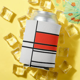 Aesthetic Piet Mondrian Artwork Composition No. 4 Can Cooler