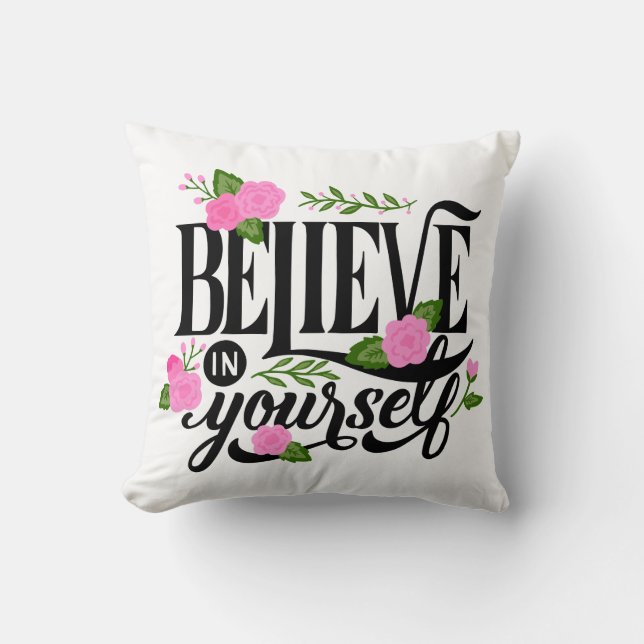 Aesthetic Pillow Positive Manifestation Quote  (Front)