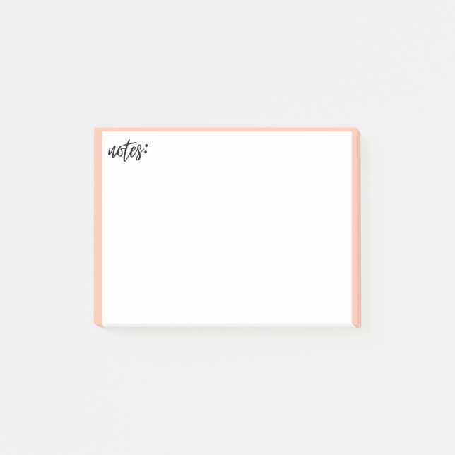  Aesthetic Pink Border Post-it for School, Office, Notes (Front)