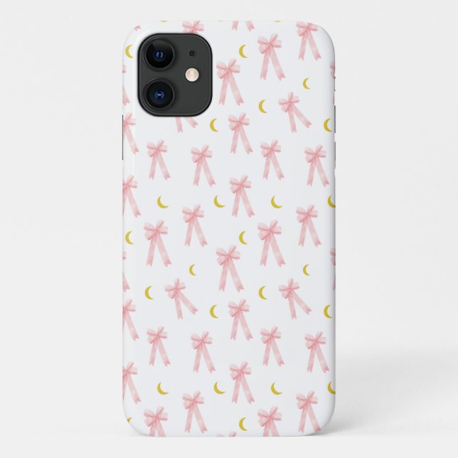 Aesthetic pink bow phone case (Back)