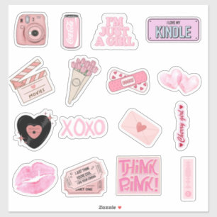 Aesthetic Pink Cute Sticker Pack