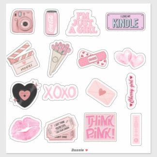 Aesthetic Pink Cute Sticker Pack