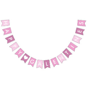 Aesthetic Pink galentine friends valentine's day Bunting