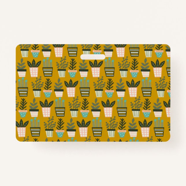 Aesthetic Plant Art ID Badge (Front)
