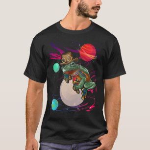 Aesthetic Psychedelic Frog Trippy Galaxy Space Fro T-Shirt