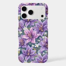 Aesthetic Purple Lily Floral Watercolor