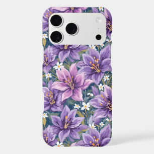 Aesthetic Purple Lily Floral Watercolor