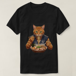 Aesthetic Ramen Cat Japanese Pop Art Graphic T-Shirt