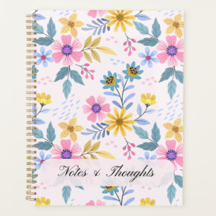 Aesthetic Retro Floral Custom Name Planner