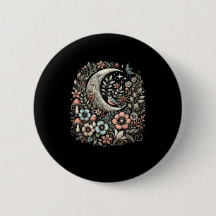 Aesthetic Retro Goblincore And Cottagecore Mushroo 6 Cm Round Badge