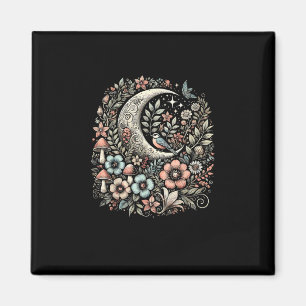 Aesthetic Retro Goblincore And Cottagecore Mushroo Magnet