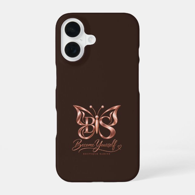Aesthetic Rich Espresso Brown iPhone 16 Case | Qui (Back)