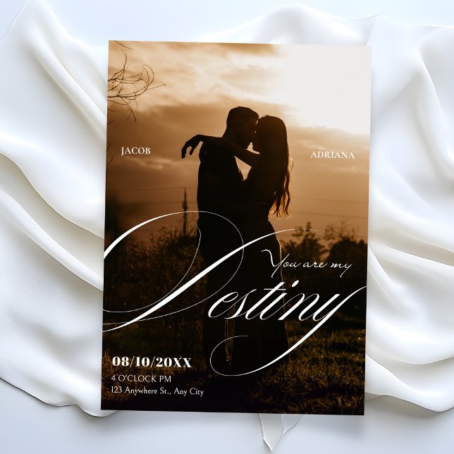 Aesthetic romantic elegant simple photo wedding invitation (Creator Uploaded)