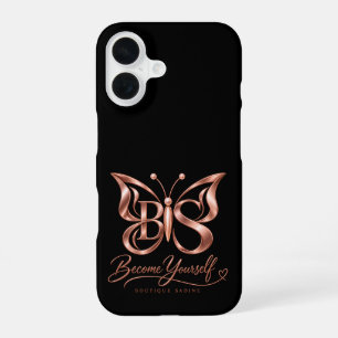 Aesthetic Rose Gold Butterfly iPhone Case Minima