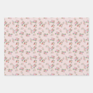 Aesthetic rose pattern wrapping paper 