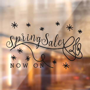 Aesthetic Rose Sale Now Business Door Window Clin Cling
