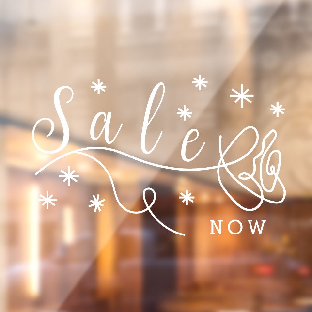 Aesthetic Rose Sale Now Business Door  Window Cling (Sheet 2)