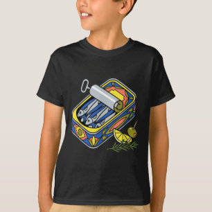 Aesthetic Sardine Tin Euro Summer Tapas Foodie T-Shirt