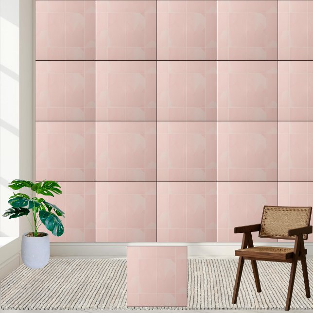 Aesthetic Soft Blush Pink Marble Ceramic Tile  (Aesthetic Soft Blush Pink Marble Ceramic Tile)