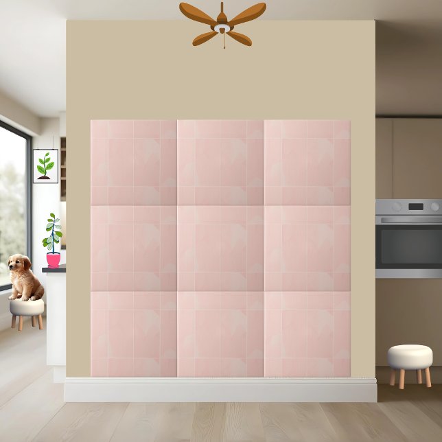 Aesthetic Soft Blush Pink Marble Ceramic Tile  (Creator Uploaded)