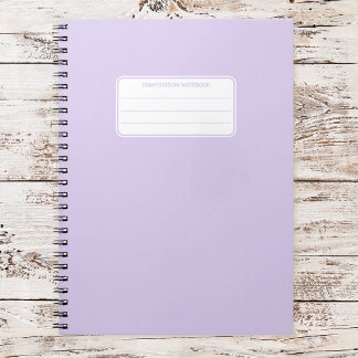Aesthetic Soft Pastel Solid Color Composition Notebook