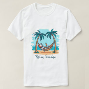 Aesthetic Spooky Beach Ghost Vibes Holiday T-Shirt