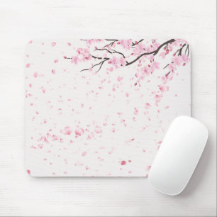 Aesthetic Spring Floral Pattern Desk Accessory  Mouse Mat