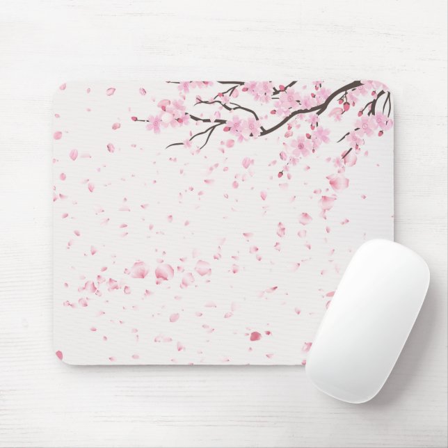 Aesthetic Spring Floral Pattern Desk Accessory  Mouse Mat (With Mouse)