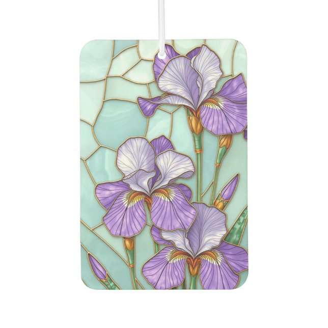 Aesthetic Stained Glass Iris Air Freshener (Front)
