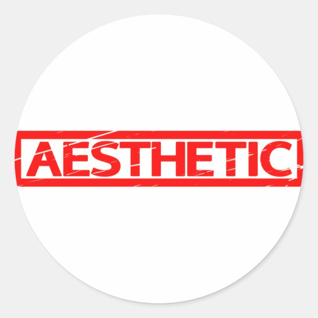 Aesthetic Stamp Classic Round Sticker (Front)