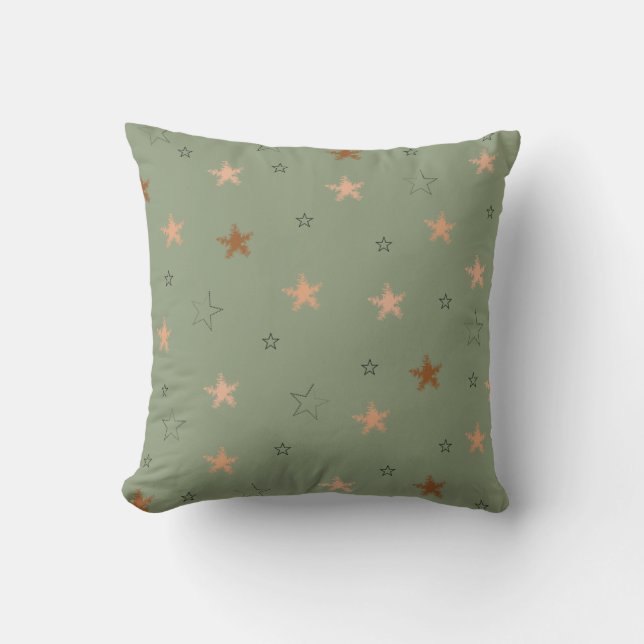 Aesthetic Star Pattern Cushion (Front)