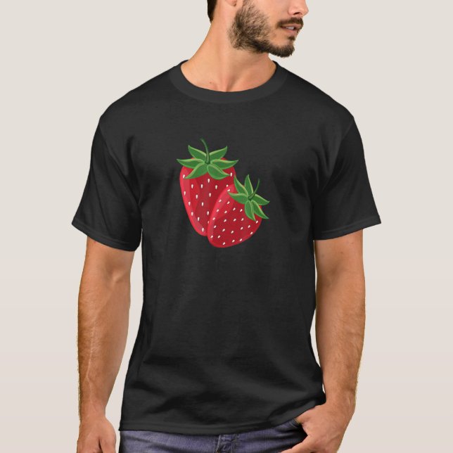 Aesthetic Strawberry Men Women T-Shirt (Front)