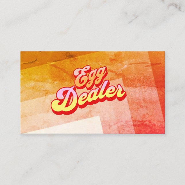 Aesthetic Stripes Egg Dealer Business Card (Front)