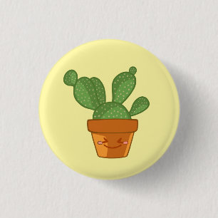 Aesthetic Succulent Cactus Flower plant 3 Cm Round Badge