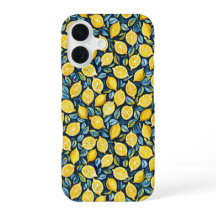 Aesthetic Summer Lemon Pattern iPhone Case