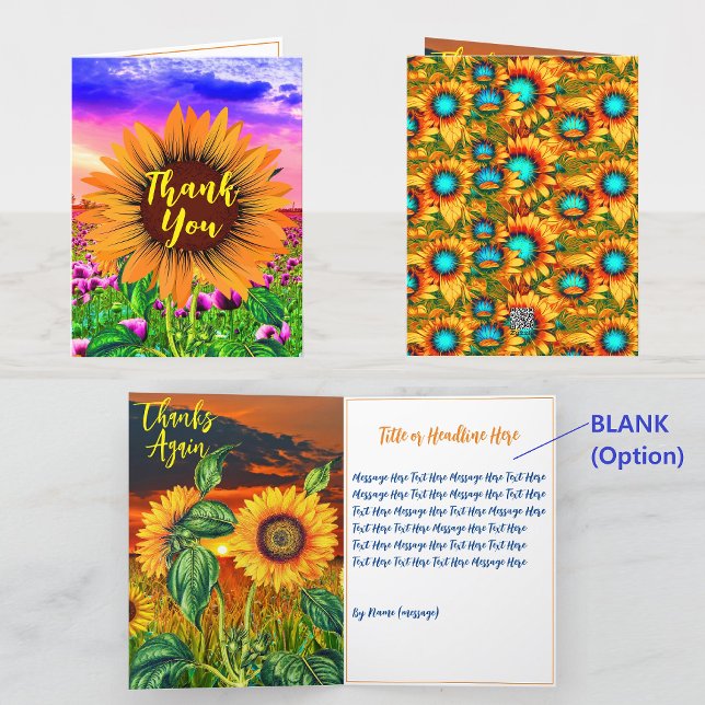 Aesthetic Sunflowers (Groovy Thanks Messages) Boho Thank You Card (Aesthetic Thank You Card
Sunflower Thank You Card
Groovy Thanks Message Card
Cute Floral Card
)