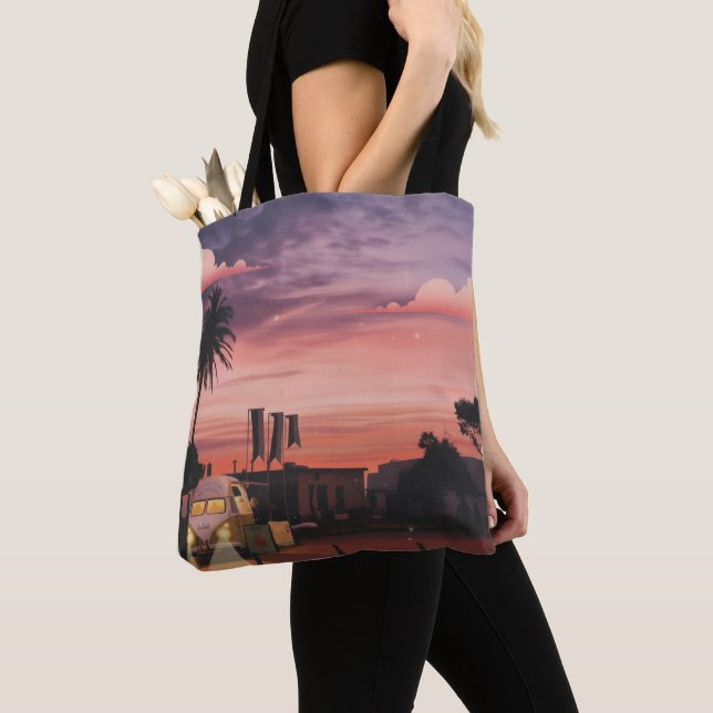 Aesthetic sunset Totebag Tote Bag (Close Up)