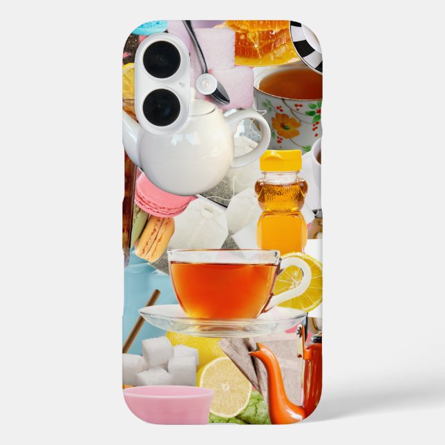 Aesthetic Tea Collage Phone Case (Back)