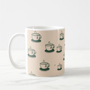 Aesthetic Tea Lover Pattern Classic Mug