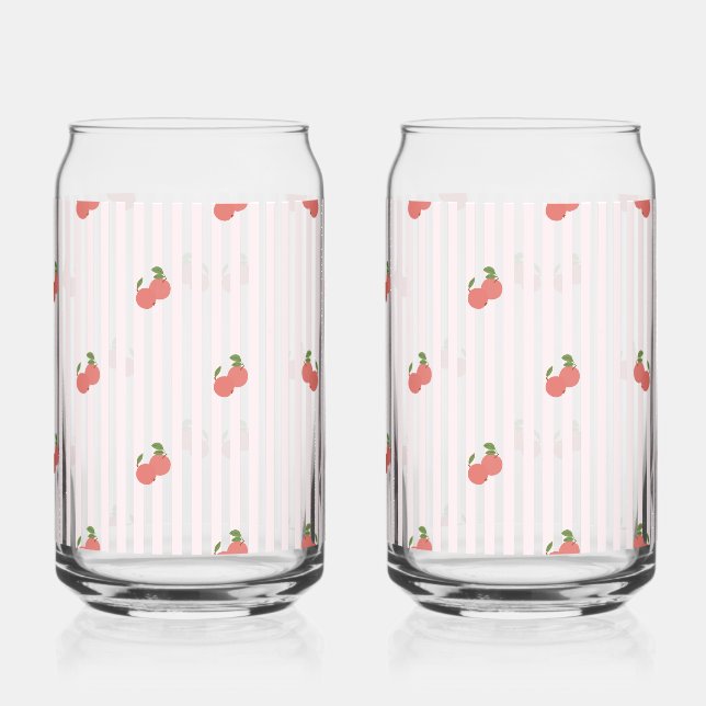 Aesthetic Teacher Apple Cup Can Glass (Front)