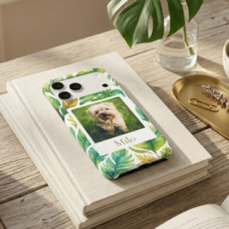 Aesthetic Tropical Polaroid Pet Lover Name