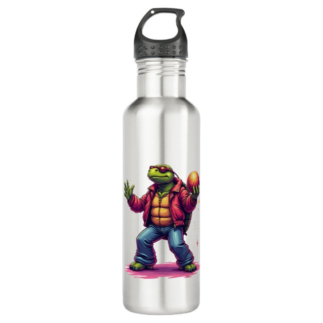 Aesthetic Turtle Disco T-Shirt 710 Ml Water Bottle (Front)