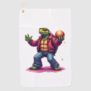 Aesthetic Turtle Disco T-Shirt Golf Towel