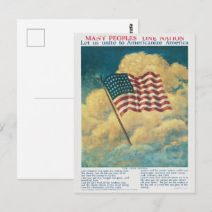 Aesthetic USA Flag Postcard