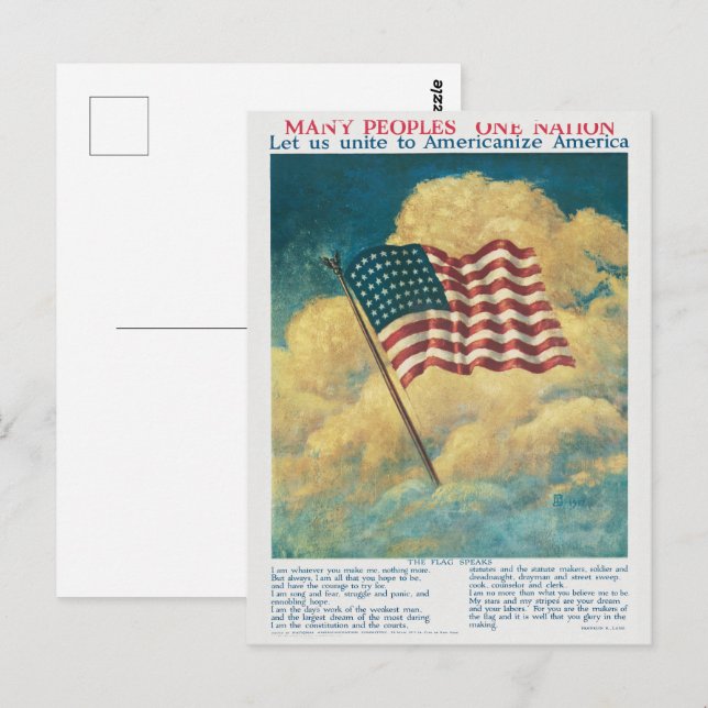 Aesthetic USA Flag Postcard (Front/Back)