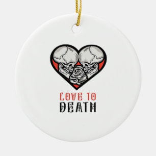 Aesthetic Valentines Till Death Do Us Part Ceramic Tree Decoration