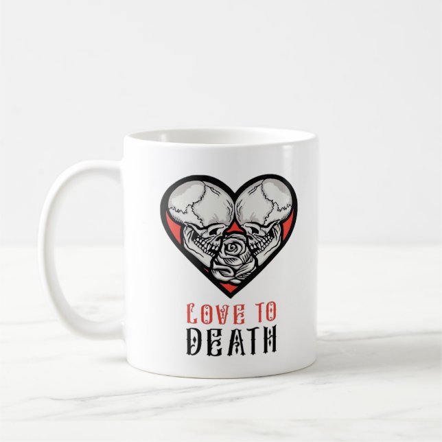 Aesthetic Valentines Till Death Do Us Part Coffee Mug (Left)